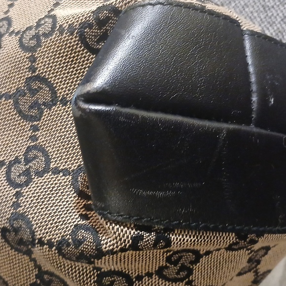 Authentic Gucci Canvas Leather Black And Brown Bag - Picture 10 of 16